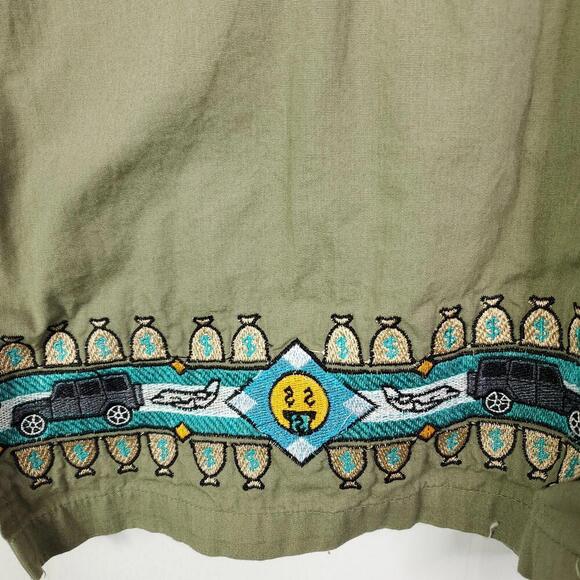 Reason Shirt Mens Large Camp Button Down Southwestern Aztex Granola Casual - Picture 5 of 9